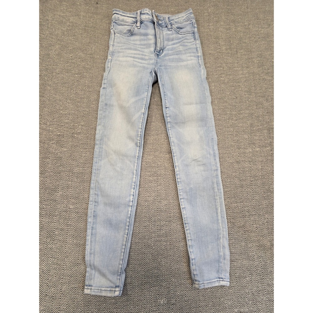 American Eagle‎ Ne(x)t Level Stretch Skinny Jeans Light Wash Blue Womens 00 Reg